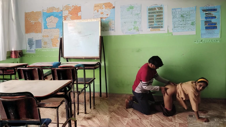 Bobbypranav: Desi Village College Couples Fucking in Classroom