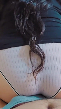 I Rubbed My Ass Against His Cock so Much That I Made Him Shoot a Big Stream of Cum