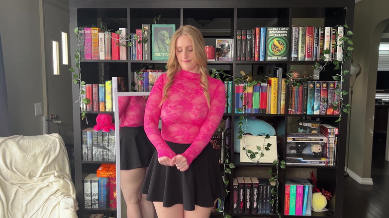 Nerdy Nympho: [4k] Průhledná růžová top try na haul