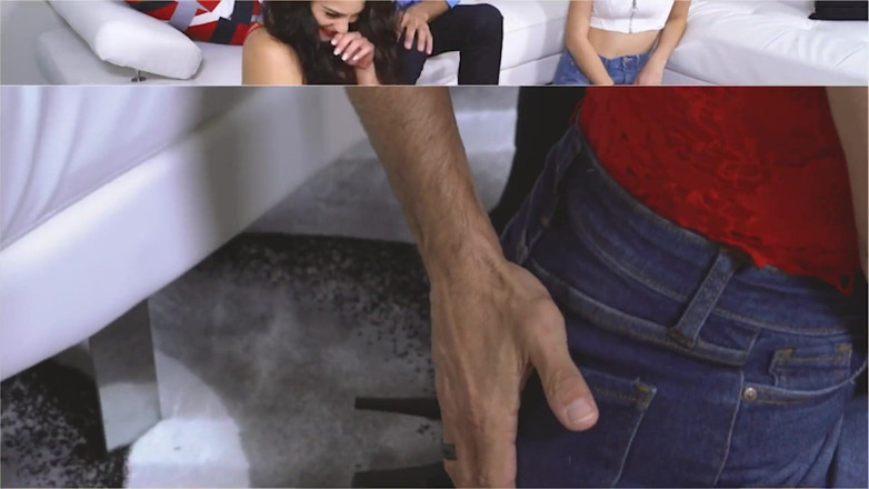 Family Strokes: Family Strokes - Curvy blonde strips naked after losing bet with...