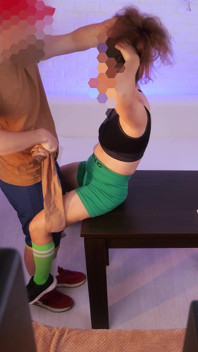 Oh Yeah!... She Loves Fucking Rough with the Trainer on This Table! Xsanyany
