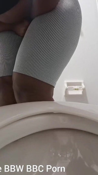 Desperate for a Pee Holding as Long as I Can Pissing in the Toilet