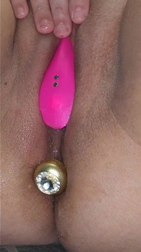 Anal Plug in Butt i Cipa Masturbacja z wibratorem