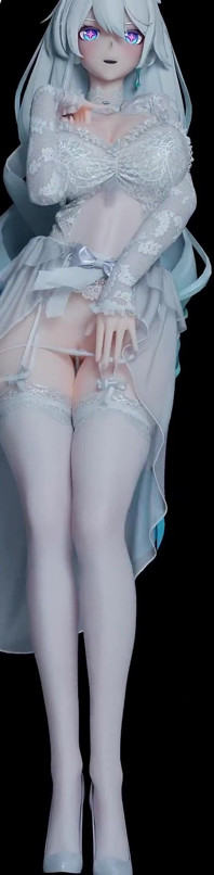 [mmd] 아키나 전화번호 웨딩드레스 에로틱한 흰색 실크 스트립티즈 더블 포니테일