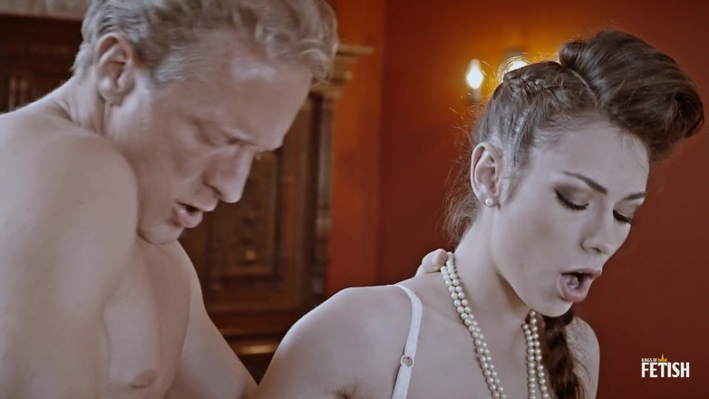 Family Role Playing: Hot brunette gets her ass destroyed by older guy on...