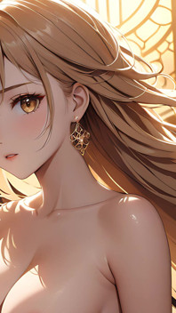 Golden Breeze: a Beautiful Young Woman in a Dreamy Glow