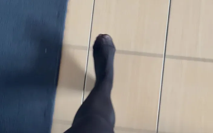 Feet: POV: Walking in Black Tights