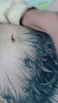 Tattooed Young Man Masturbates Until He Cums