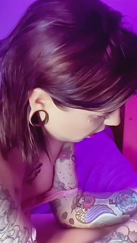 Trans Girl Emma Ink Sucks Stranger's Dick in Her Room