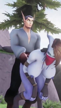 Un elfe baise une fille draenei au pays d'Azeroth | Warcraft, parodie porno