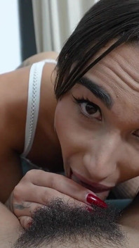 Cute Trans Girl Giving Me a Blowjob
