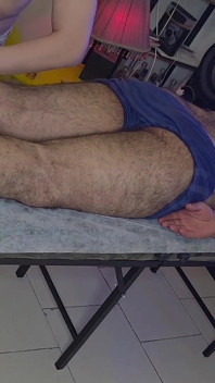 Oiled up and Open - Professional Masseur Gives Client the Full Service