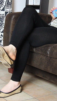 (005) Shoeplay with Ballet Flats and Condom Latex Socks