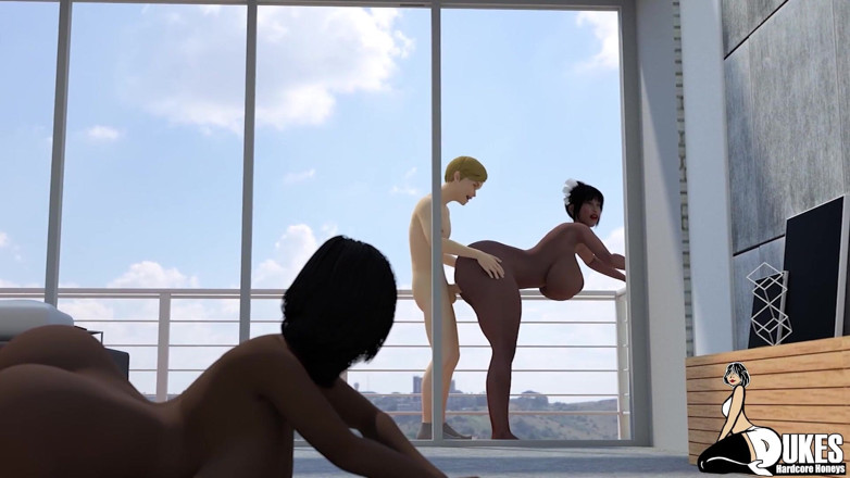 Dukes Hardcore Honeys: Ein BBC-musikproduzenten fickt eine lesbische stripperin, während ein BBC in...