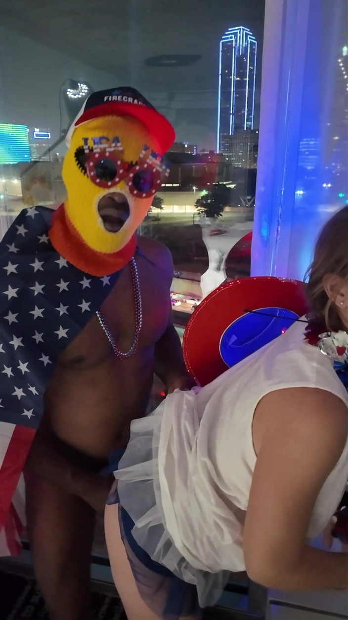 Jackrackemxxx: Red, White &amp; Pussy Squirting - Patriotic MILF &amp; BBC Fuck Hotel Fuck!
