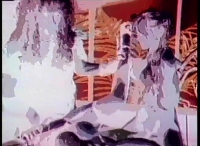 Vintage Usa: Foursome pussy fucking dildo playing in one bed