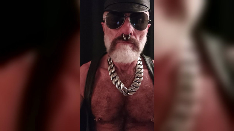 MusclesCigarsFFPig: Tit Pig Smoking His Pipe While Playing with Tits and...