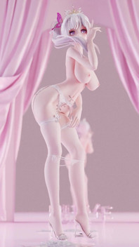 Weak Sound Erotic Suspender White Silk Underwear See-through Dress