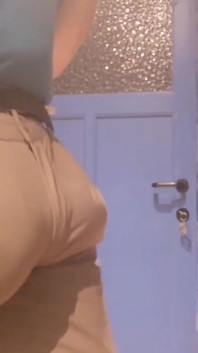 Pervert at Home Showing His Huge Bulge