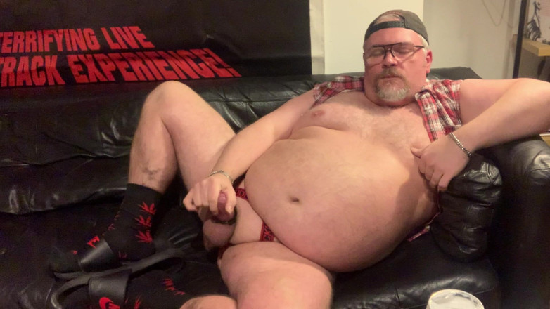 B A Bear: Fat Daddy Pig Wanks His Fat Cock