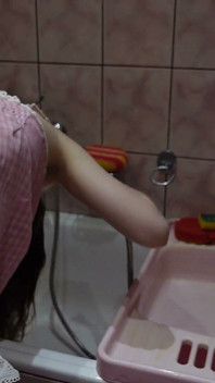 Ich Wäscht Meine Haare in Der Dusche