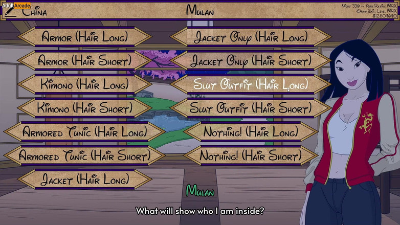 LewdArcade: Park After Dark Game Play - Mulan Sex Animation Collection [18+] Porn...