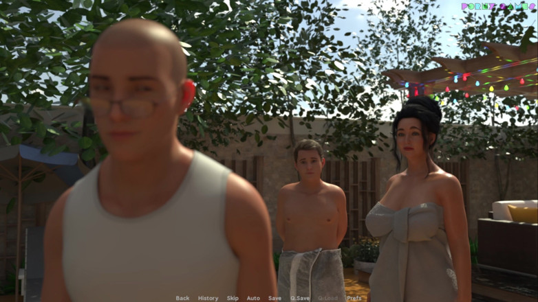 Porny Games: Exibitionist Wife by Wihte Foam - Seks pod prysznicem z macochą,...