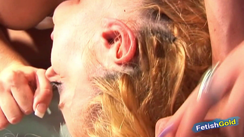 Big Boobs at Play: Hot blonde gets punished with rough lesbian sex by four...