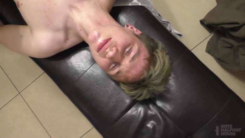Boys half-way house: Smooth twink endures humiliating spitroast for breaking halfway house rules