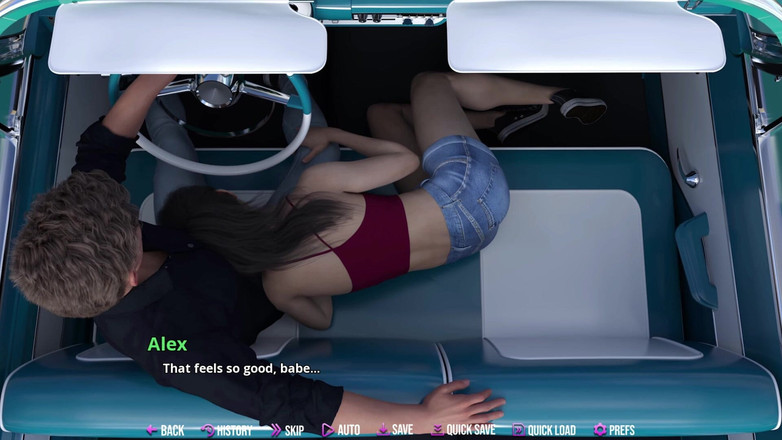 3D Cartoon Porn: College Kings 132 - Roadside Pleasure Lauren’s Blowjob While Alex Drives