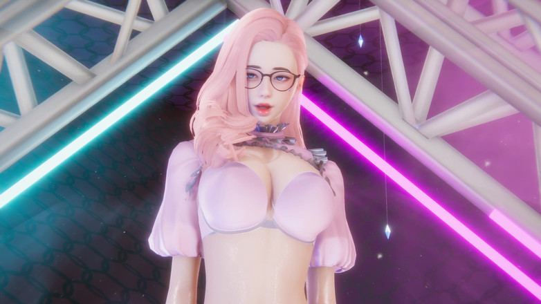 3D-Hentai Games: Purple Kiss - Nerdy Seraphine Sexy Kpop Striptease League of Legends...