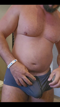 The Married Man Was Looking at My Full Swim Trunks; I Waited for Him in the Bathroom