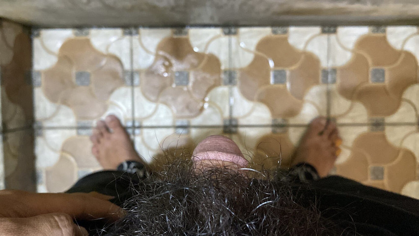 Couldn't Hold It! Quick Jerk off in the Bathroom to Release It All! (Jackson world)