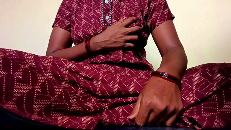 Ammukutty88: Ammu squeezes her breasts while wearing her nightie, turning up...