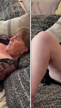 Mormor S Tillbaka i svart 2 dildo DP &solo onani orgasmer