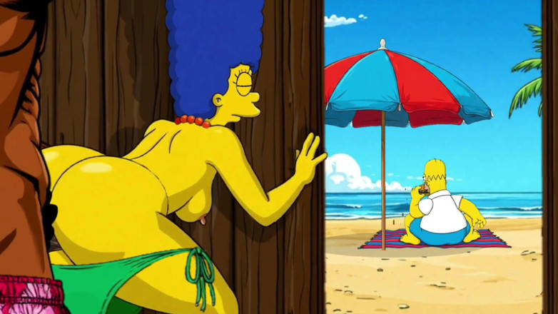 Octopussy Lovers Club: Beach Bitch 2: Pussy Full of Cum. Cartoon Simрsons Parody.