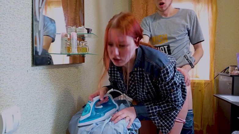 SweetAndFlow: Fucked hard with a creampie for a badly ironed shirt