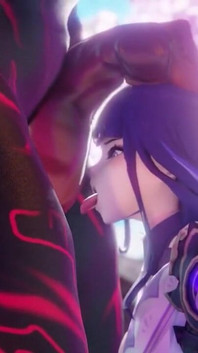 Raiden Shogun Genshin Impact Worshiping a Big Mitachurl Cock Porn Hilichurl 60 Fps