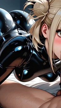 Toga Louca Himiko Em Látex Preto - Profundamente Em Todos Os Buracos Da Ia My Hero Academia