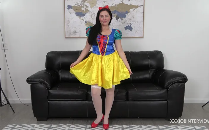 XXX Job Interviews: Theodora Day Snow White Gets Dirty Swallows Cum