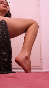 First Time on Mr Hankey Dildo
