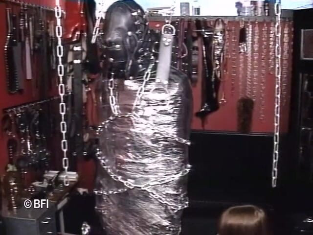 Hardcore slave sex: Old dude gets punished in tape bondage