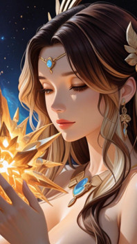 Cosmic Nude Goddess Slideshow: Galactic Blue Aura & Molten Crystals - Ai Fantasy Erotica Video