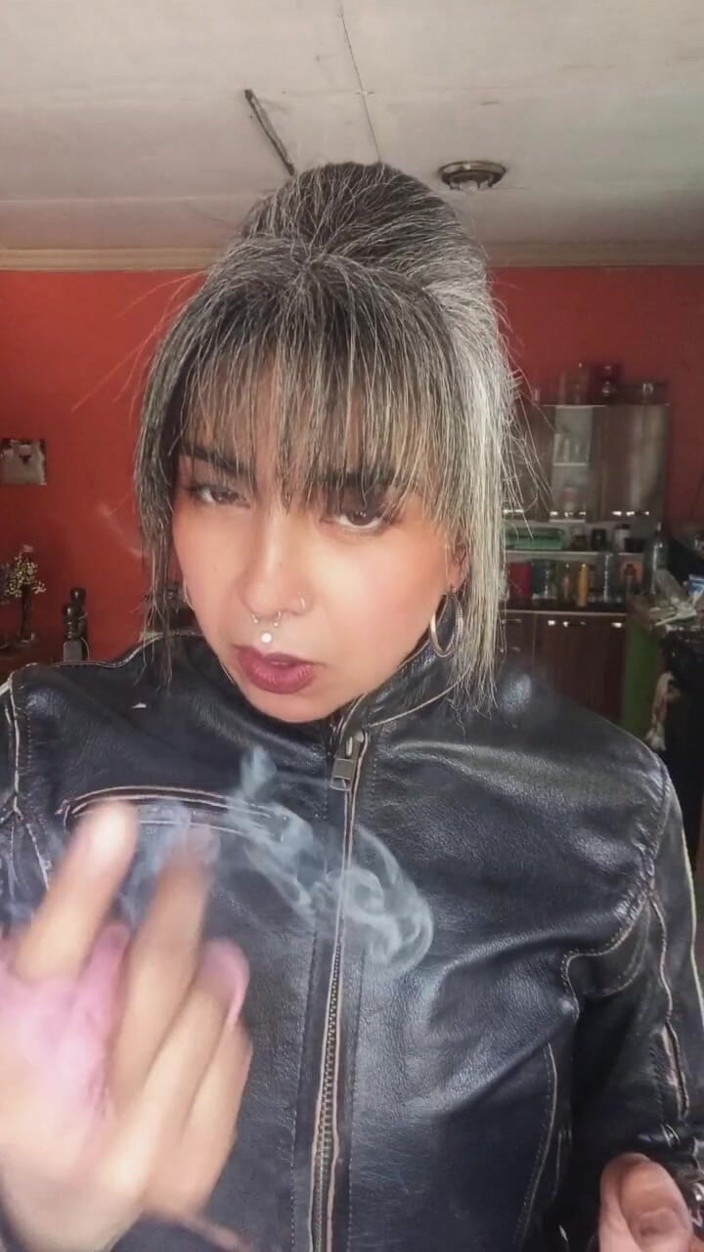 Casia Castro: Inhale Slowly, Smoking Instructions in Leather.