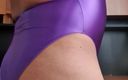 My panties: 紫色の光沢のある水着