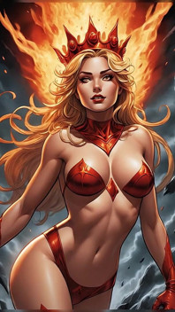 Nuda inferno crown fiammante aura