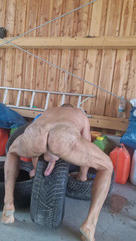 Fucking Tires in Repair Shop
