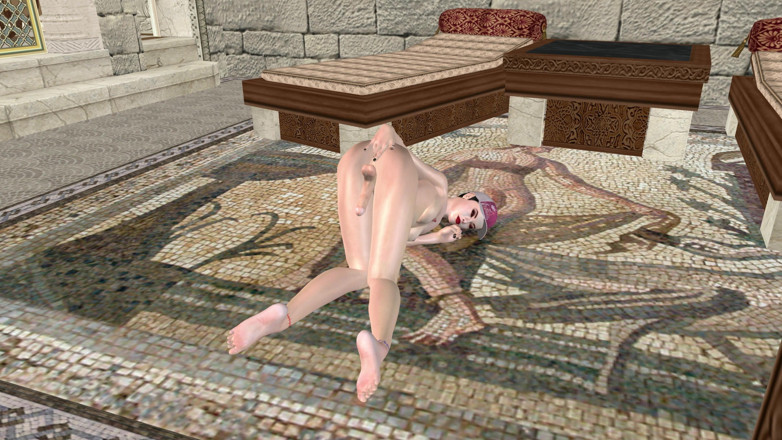 TransLure: Krásná Shemale prsty zadek na podlaze 3D kreslený Hentai