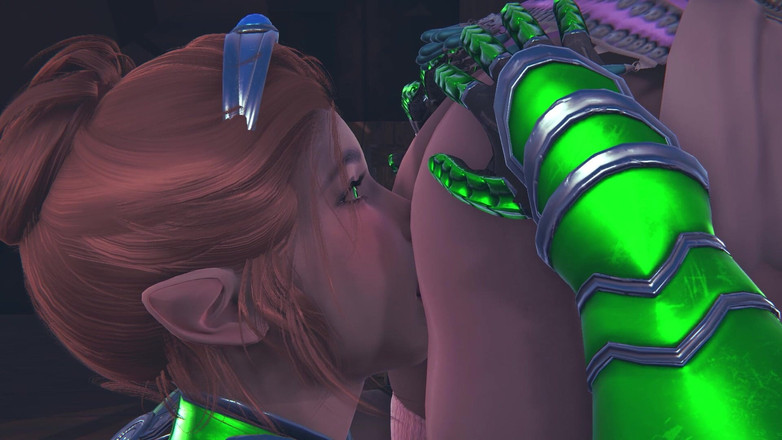 Waifu club 3D: 배다른 여동생의 보지를 핥는 빨간 머리 엘프