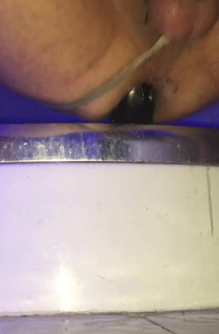 Mia Fuckdatass: Sissy in chastity fuck ass with massive black dildo